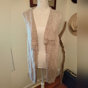 Chico's open front long sweater